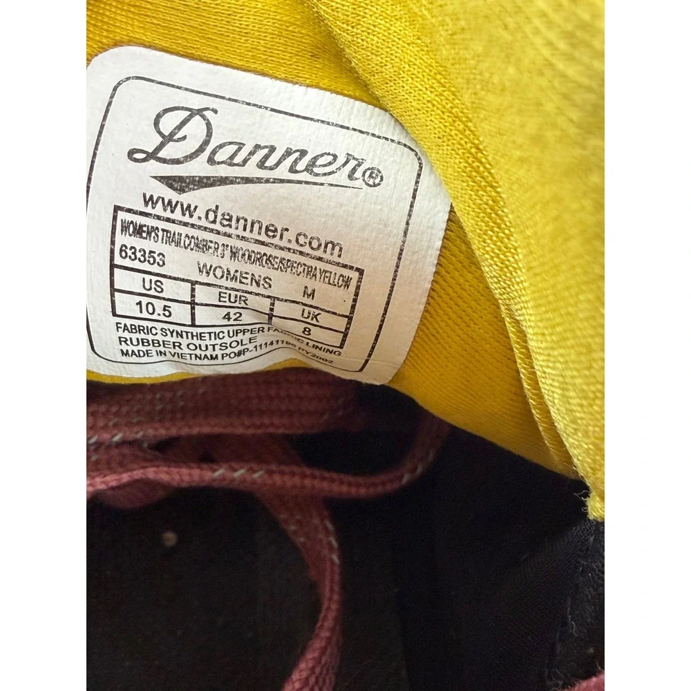 Danner Trailcomber 3 Woodrose Spectra Yellow Hiking Shoes 63353 Womens 10.5